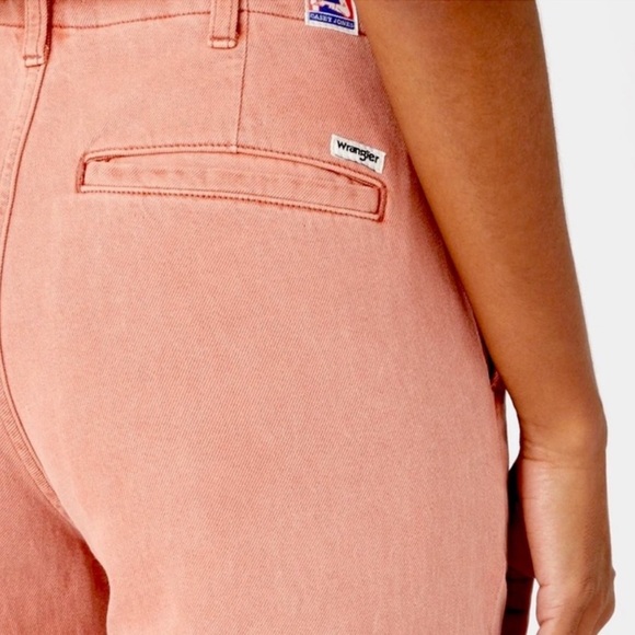 WRANGLER FREE PEOPLE PINK CHINO CASEY JONES UTILITY PANTS BOHO Y2K ANTHROPOLOGIE - Picture 7 of 14